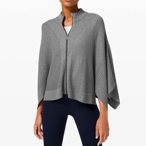 Lululemon Softer Still Wrap Knit Sweater Heathered Grey Size XS / Small